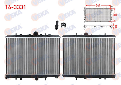 Veka 16-3331 Su Radiator Mechanical Peugeot 406 (8B) 2.0 HDi M-T Ac + /-1995-2004 — Radiators & Fans