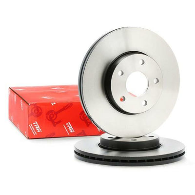 TRW DF4465 Front Brake Disc Set Ford Focus II-III C-Max 278mm Volvo S40/V50 — Brake Rotors & Drums