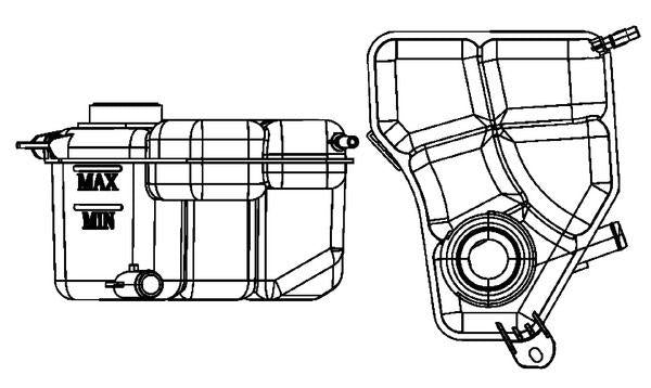 Mahle CRT133000S Coolant Expansion Tank Fiesta Fusion 1.4 1.6 Gasoline 02-09 — Hoses & Tanks