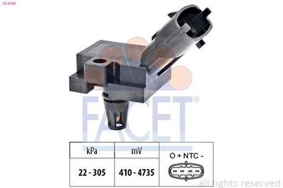 Facet 10.3186 Air Pressure Sensor Volvo C30 (533) D5 06 > 12 — Vehicle Sensors & Switches
