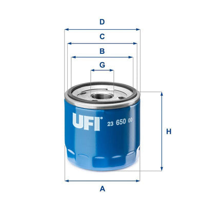 Ufi 23.650.00 Oil Filter Astra K Insignia B Corsa E Mokka X 1.0-1.5 — Oil Filters