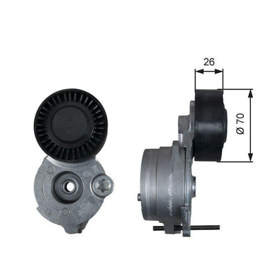 Gates T39333 Alternator Tensioner Housing (VW Touareg 3.0 V6 TDI 10-18 / Audi A4-A5-A6 3.0 TDI 10-17)
