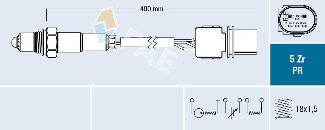 FAE 75061 Oxygen Sensor Opel Astra H Vectra C Z19DTH Z19DTL Zafira B Ducato Daily Boxer Jumper — Oxygen & Air-Fuel