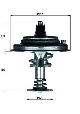 Mahle TX2680D1 Thermostat 80C Mercedes W124/W126/W140 E420/E500 380/420/500 SE — Water Pump & Thermostat