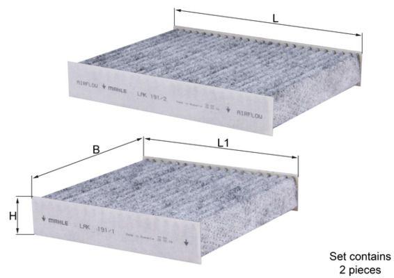 Mahle LAK191-S Cabin Air Filter C3 III/DS3/C3 Picasso/P208/P207 Automatic A/C with Carbon — Air & Cabin Filters