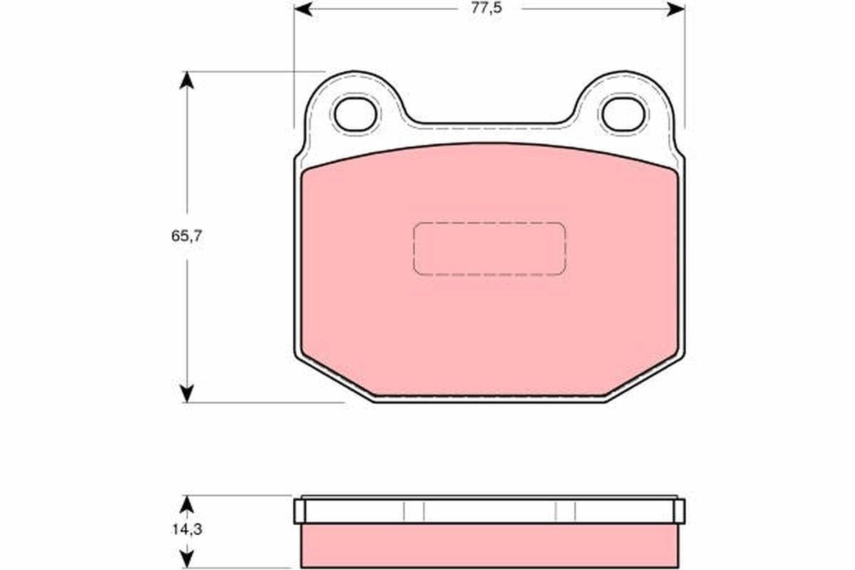 TRW GDB1493 Brake Pad Front Opel Speedster 2.0 2.2 02-06 Tesla Roadster 08-12