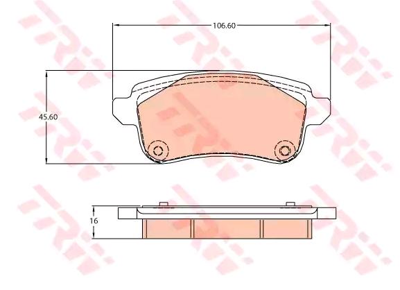 TRW Rear Brake Pads for Renault Talisman 2020 - Compatible with 1.3 tCe 160 Bg