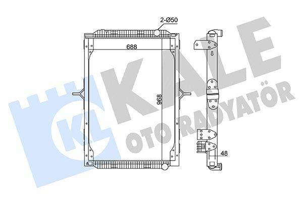Kale Coolant Radiator - Model 362810 for Renault Kerax 370, 410 and 5 more models — Radiators & Fans