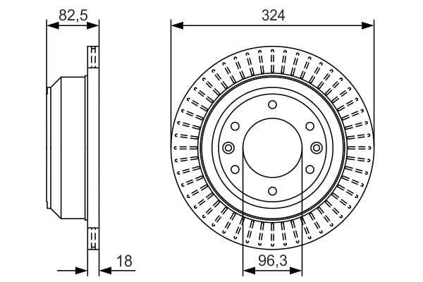 BOSCH Rear Disc Brake (Ad) 08-HI.H1 2.5Crdi - 2 Pack — Brake Rotors & Drums