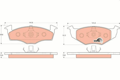 TRW GDB1306 Front Brake Pads for Golf III (1H1 & 1H5)