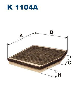 Filtron K1104A Cabin Air Filter Fiat Doblo/Punto 01- Lancia Musa 05-12 — Air & Cabin Filters
