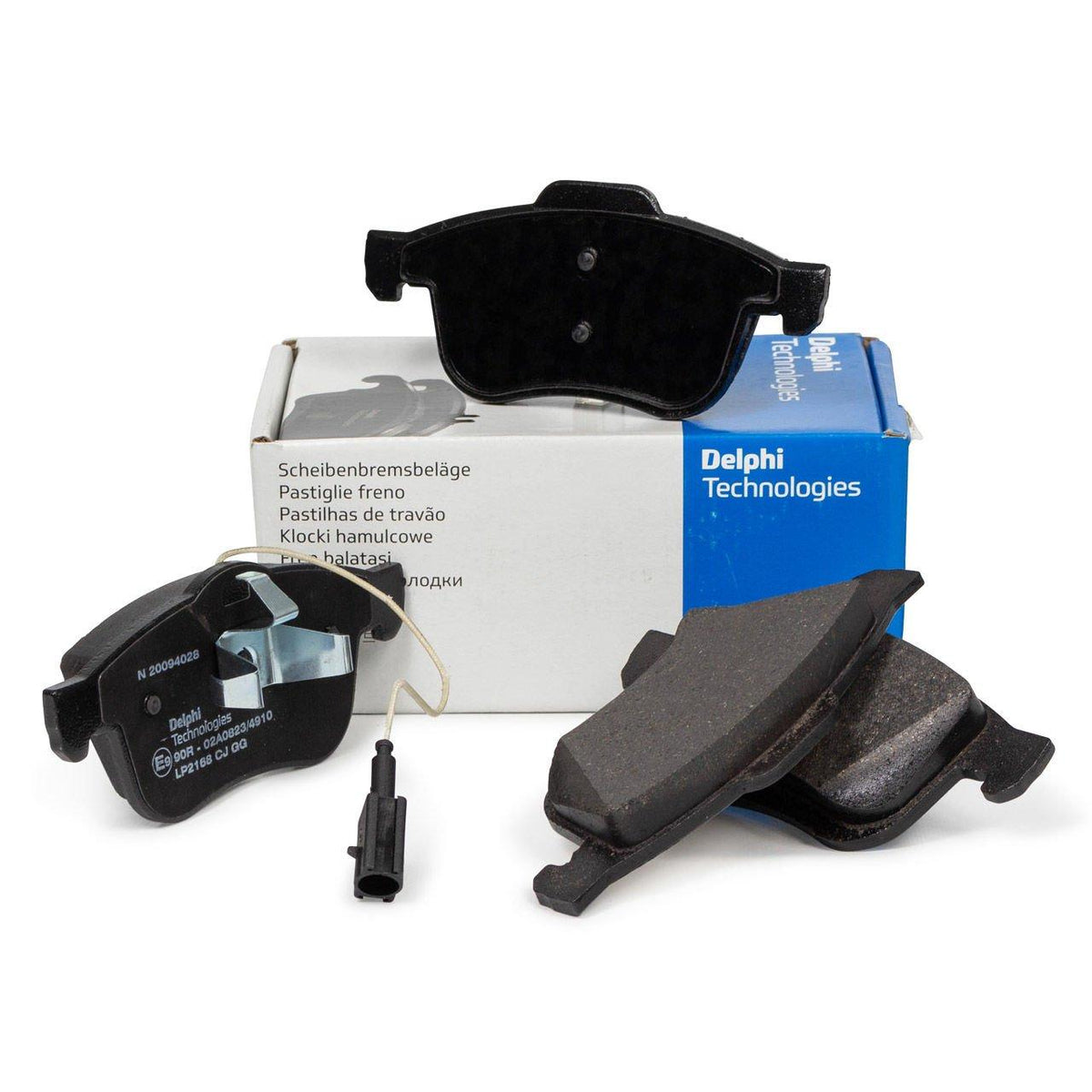 Delphi LP2168 Front Brake Pad Doblo 10= / Doblo Maxı 10= / Combo D 12= (Pair with Connector 215mm) — Brake Pads
