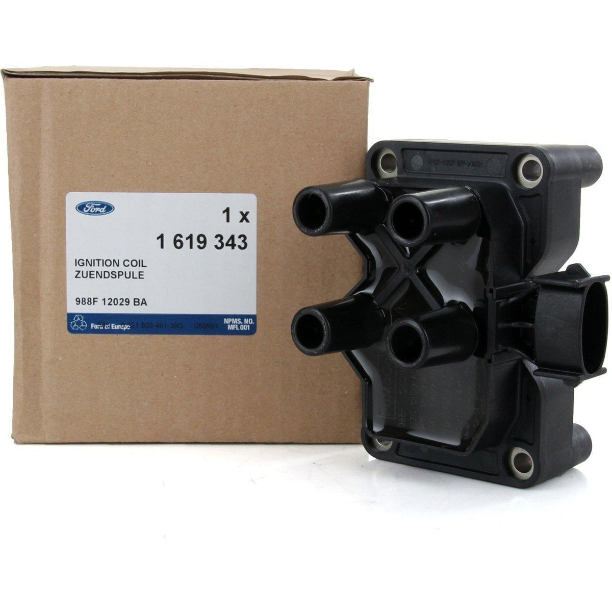 Ford Ignition Coil 988F12029BA - Genuine Original Part for 2002-2008 Ford Fiesta — Coils & Plugs