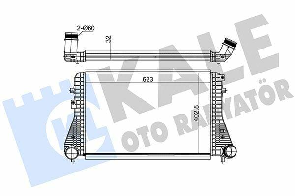 Kale Intercooler Radiator 342380 - Compatible with VW Caddy, Golf and 4 more models — Radiators & Fans