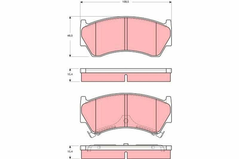 TRW GDB3391 Front Brake Pad - Nissan Almera (1995-2000) — Brake Pads