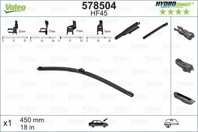 VALEO 578504 Wiper Blade - 18 Inch Classic Multi-Clip — Wipers