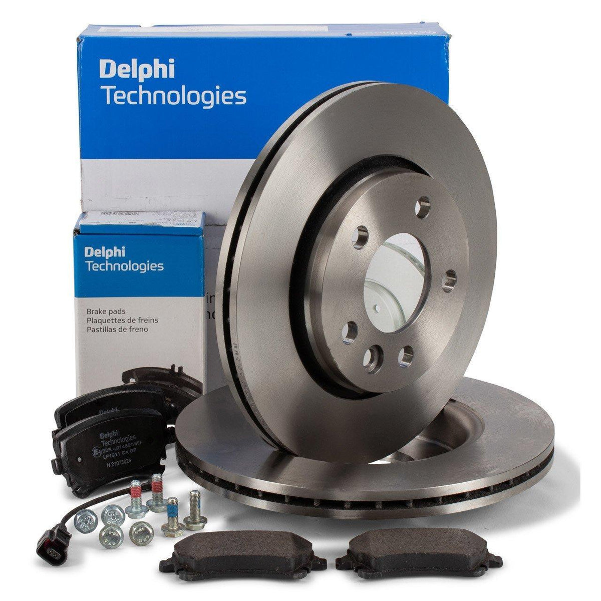 Delphi Volkswagen Transporter T5 Rear Brake Disc & Pad Set — Brake Pads