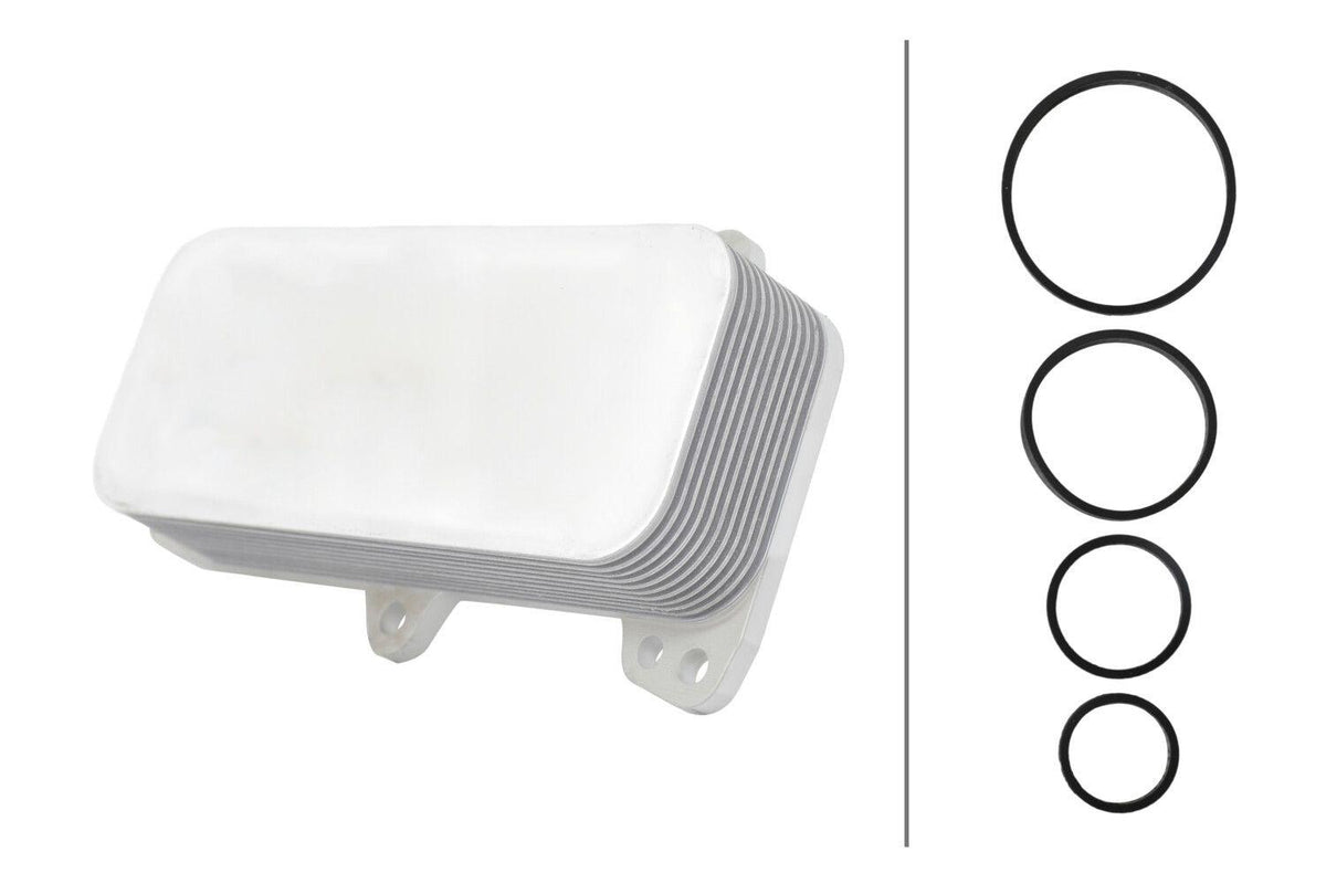 Hella 8MO366360-451 Oil Cooler Touareg Transporter T5 2.5 TDI Axd Axe Blj Bac Blk Bpd Bpe 03 > 10 — Oil System