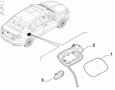 OPAR 52212771 Fiat Egea 2015- Fuel Dolum Seat Inner