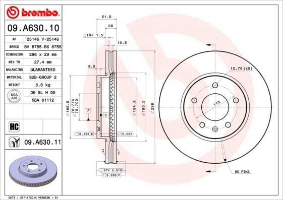 BREMBO Standard Brake Discs for Chevrolet - Set of 2 — Brake Rotors & Drums