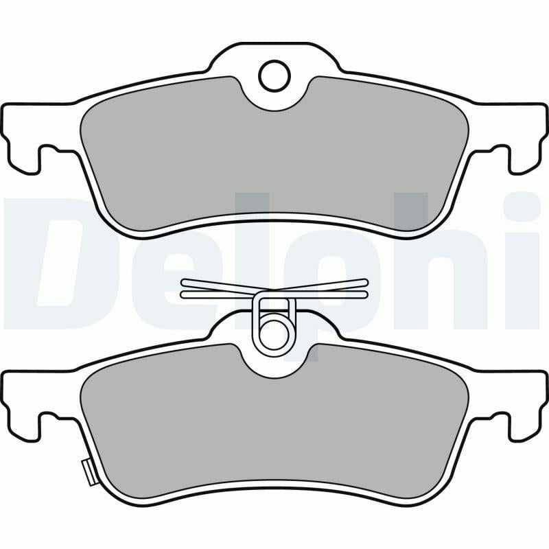 Delphi LP3147 Brake Pad Set - Low-Metallic Pads for Honda Civic Models — Brake Pads