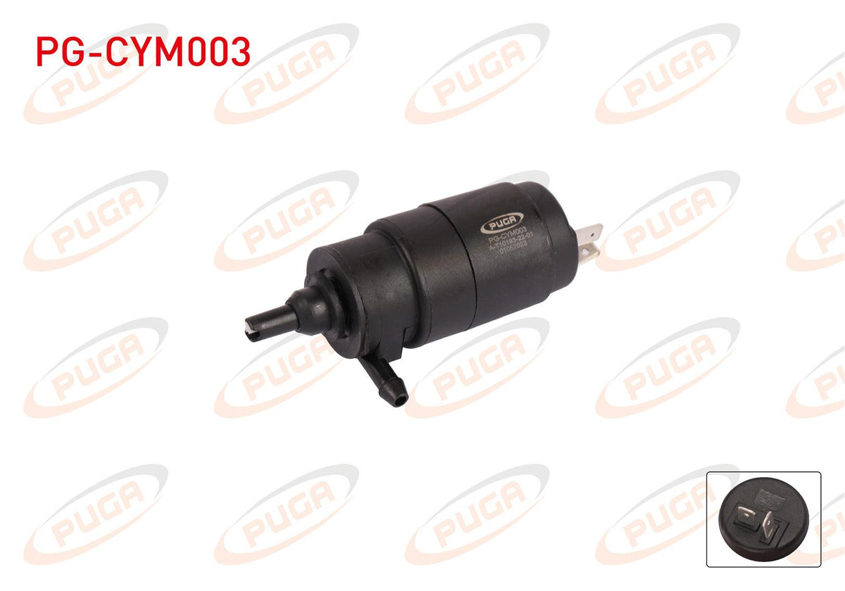PUGA PG-CYM003 Cam Su Washer Nozzle Motor Single Outlet Fiat Tempra / Tipo / Uno / Palio / Doblo — Washer System