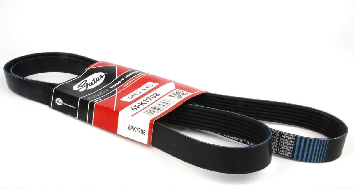 Gates 6PK1708 Serpentine Belt - Compatible with Ford Fiesta 2002-2008 Models — Belts