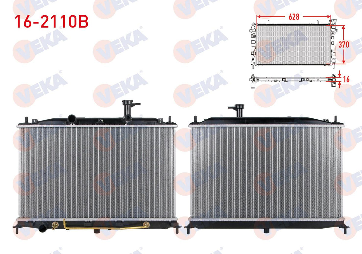 Veka 16-2110B Su Radiator Brazing Hyundai Accent Era 1.4i 16V A-T 2006-2012 — Radiators & Fans