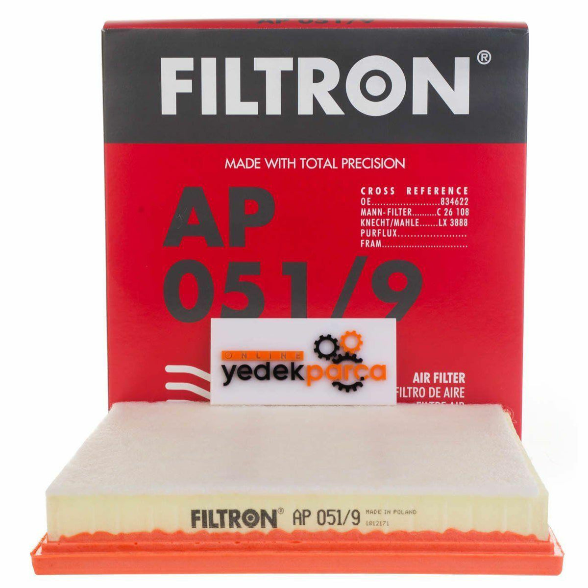 Filtron Sponge Air Filter - Compatible with Chevrolet Cruze 1.6 — Air & Cabin Filters