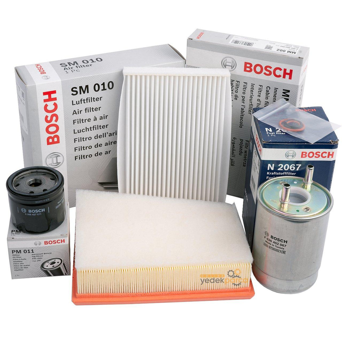 Bosch Renault Megane III 1.5 dCi Periodic Oil Maintenance Filter Set - Renault Megane III — Maintenance & Service Kits