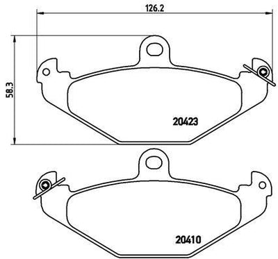 Brembo P68017 Brake Pad Rear Low-Met Renault — Brake Pads