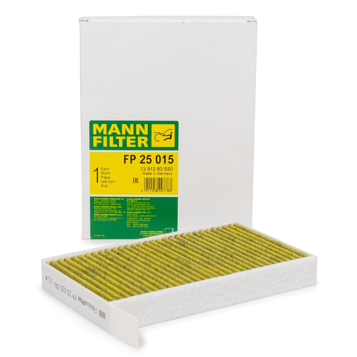 Mann FP25015 Antibacterial with Carbon Cabin Air Filter Tesla Model 3 / Model Y — Air & Cabin Filters