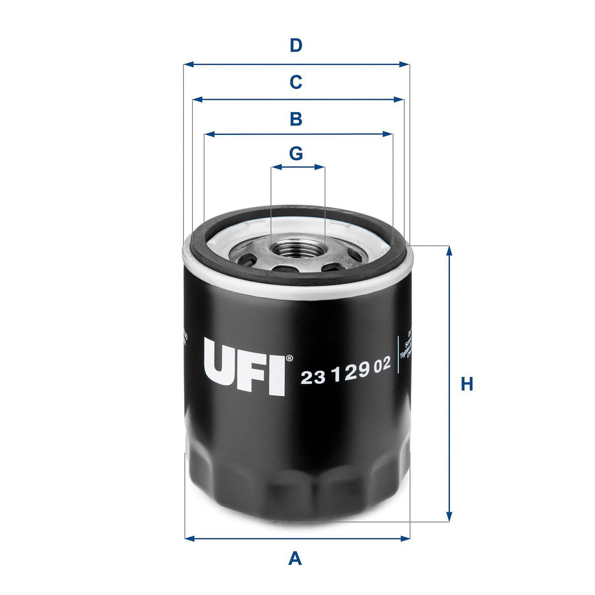 Ufi 23.129.02 Oil Filter (Metal Filter) All Opel Modeller 1.4 1.6 1.8 2.0 95