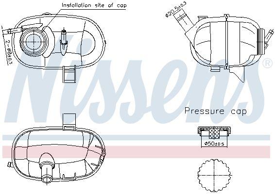 Nissens 996339 Radiator Spare Water Tank Opel Corsa C /Combo C — Radiators & Fans