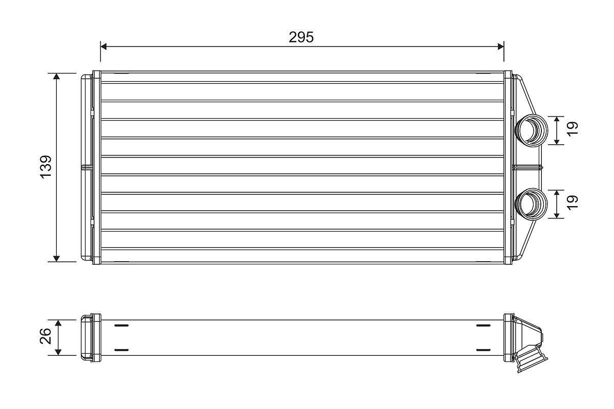 Valeo 811504 Heater Core 08 > Partner-Brl 1.6i-HDi 16V — Heater & Blower