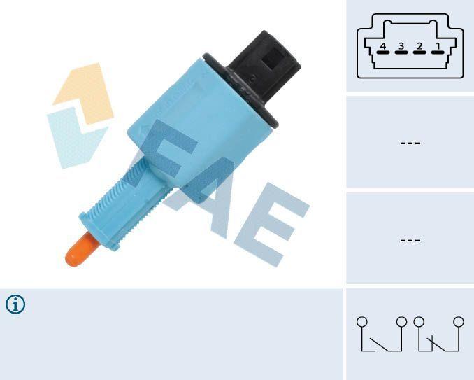 FAE 24888 Brake Switch - Mechanical Type for Renault Megane III, Fluence & Scenic — Switches & Relays