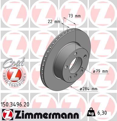 Zimmermann 150.3496.20 BMW E87-F20 Front Disc 34116792215 | Set of 2