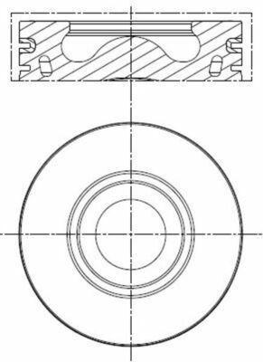 MAHLE Piston + Piston Ring 0.50 for Ford Transit V347/V362, Ranger 2.2L, Peugeot Boxer III — Pistons & Rotating