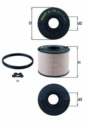 MAHLE KX192D Diesel Fuel Filter - Touareg and Q7 — Fuel Delivery