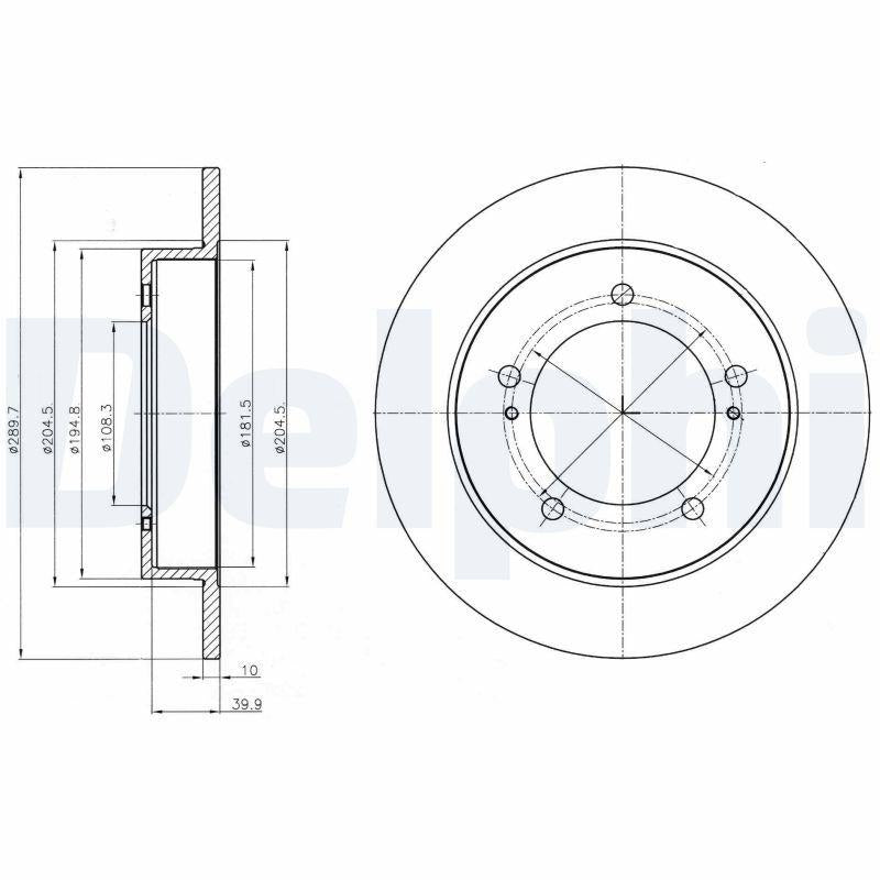 Delphi BG4289 Brake Disc (Twin Pack), Deliksiz
