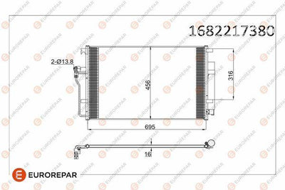 Eurorepar 1682217380 Erp A/C Condenser Mercedes Benz Sprinter VW Crafter 30-50 (2E_) — Condensers & Evaporators