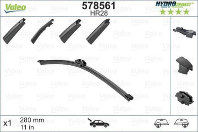Valeo 578561 Rear Wiper 280mm BMW E81 E87 Mini R55 R56 R59 Mercedes X156 S213 — Wipers