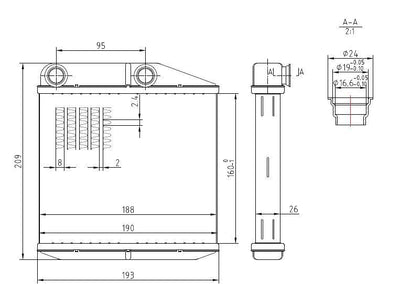 MGA 80772 Heater Core Brazing (Peugeot: Bipper-Citroen: Nemo /Fiat:Fiorino Linea Grande Punto *Borusuz* — Heater & Blower
