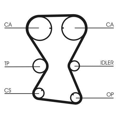 CONTINENTAL CTAM CT1000 Timing Belt Sonata 2.0 16V 91- / Elantra 1.8 16V 92- / Galant 88- / Lancer 03- / Outlander 03 — Belts