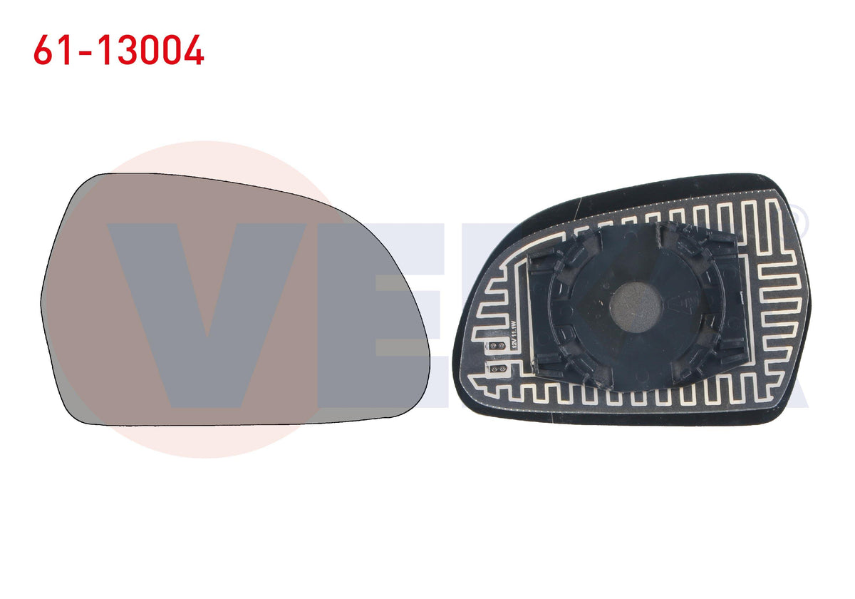 Veka 61-13004 Mirror Glass Right Heated Aspheric Audi A3 2003-2012 / A4 2007-2015 / A5 2007-2017