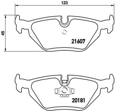 Brembo P06013 Brake Pad Rear Low-Met BMW — Brake Pads
