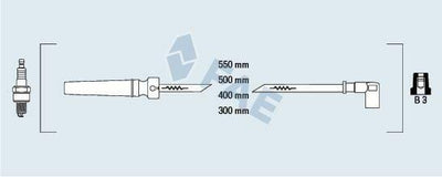 FAE 83564 Spark Plug Wire Set Ignition Cable Set Compatible with Chevrolet Lacetti — Coils & Plugs