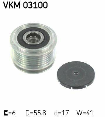 SKF VKM03100 Alternator Pulley - Compatible with VW Golf IV, Golf V and 3 more models — Starting & Charging