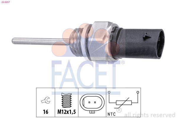 Facet 22.0257 Exhaust Gas Temperature Sensor Arteon Caddy Crafter Golf VIII Passat Tiguan To — Temperature Sensors & Switches