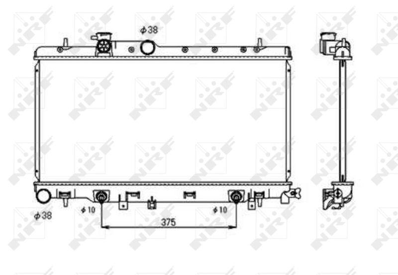 NRF 53698 Motor Radiator Impreza Legacy III Outback 00-Automatic (340×688×16) — Radiators & Fans